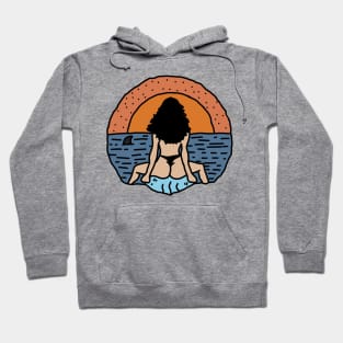girl with sunset Hoodie